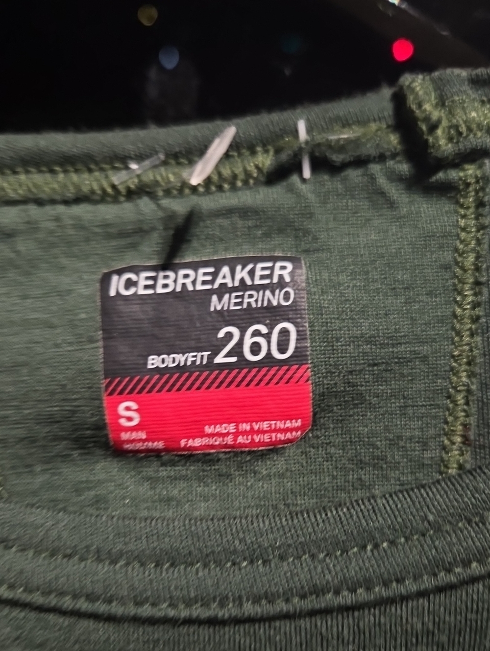 Icebreaker Men's Long Sleeve Merino Base Layer in Dark Green